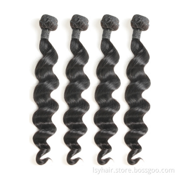 Cheap Brazilian Loose Wave Hair Weave Bulk Bundles, CuticalAligned Loose Wave Hair Extensions Brazilian hair in Brazil